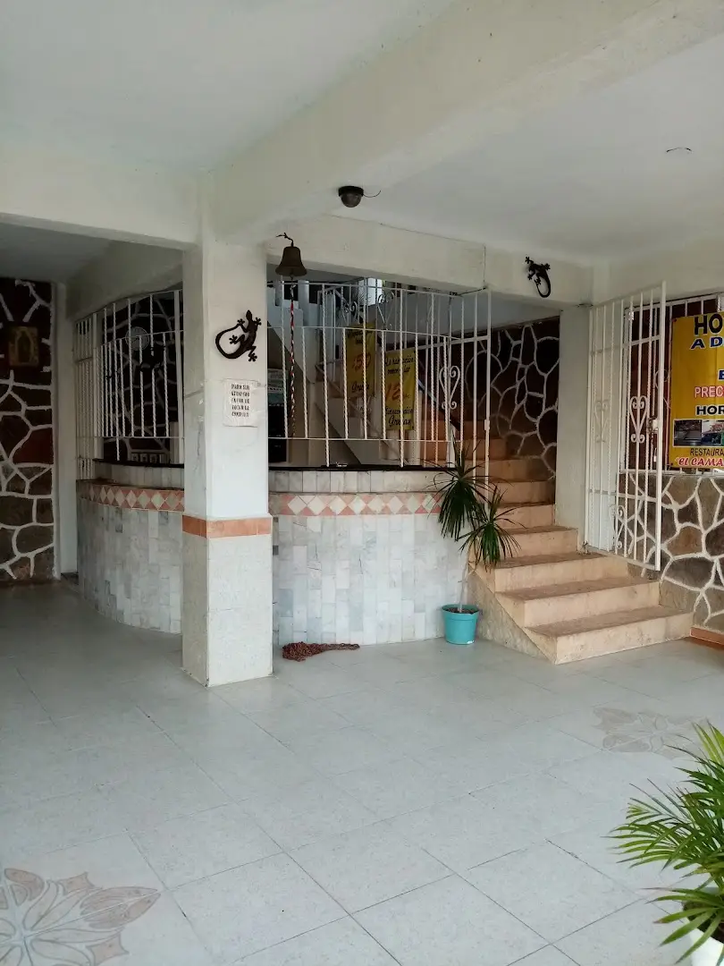 Zona de recepción y escaleras de acceso a las habitaciones